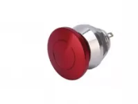 Nút nhấn nhả inox màu đỏ 12mm 2 chân